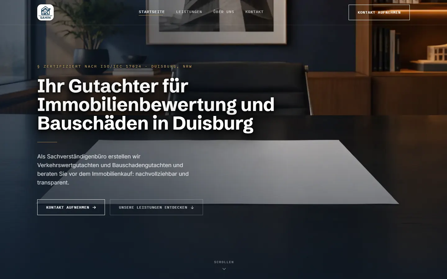Startansicht von sahin-sv.de am Computer